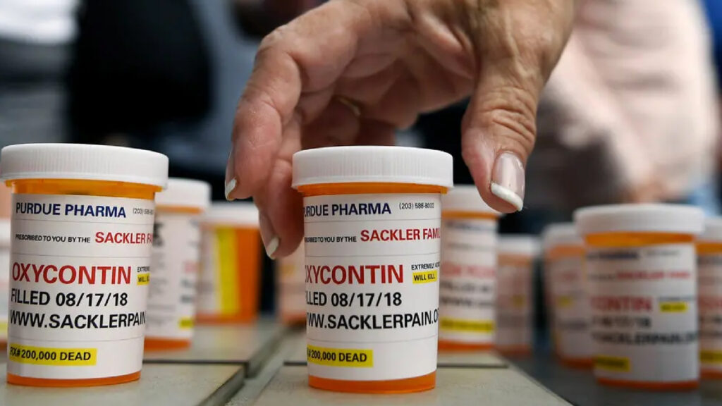 OxyContin containers.
